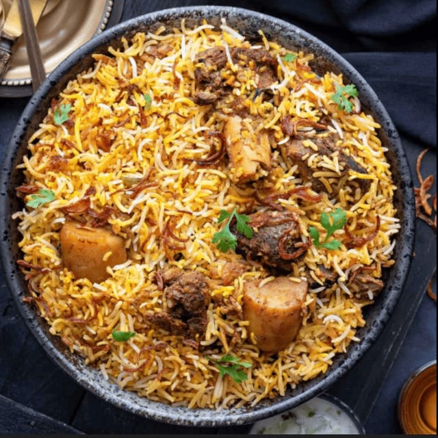 Goat Biryani with Bone.