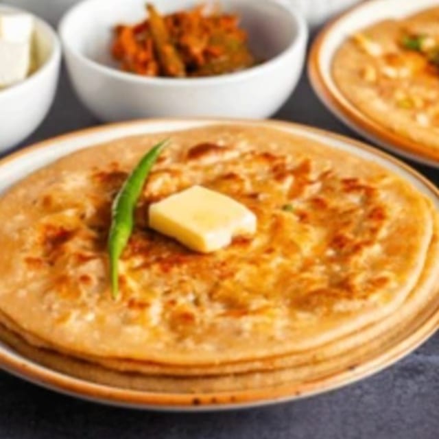 Paneer & Onion Paratha.