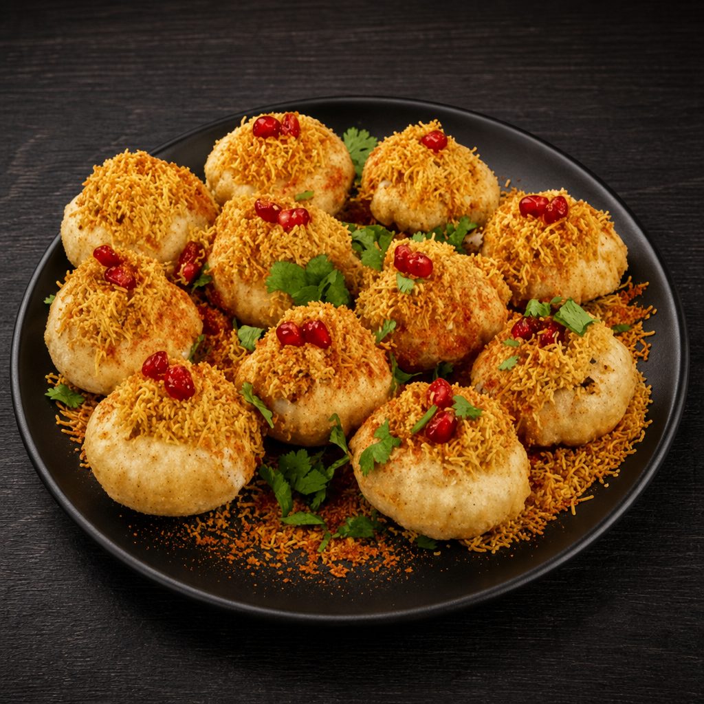 Dahi Sev Poori Chaat.