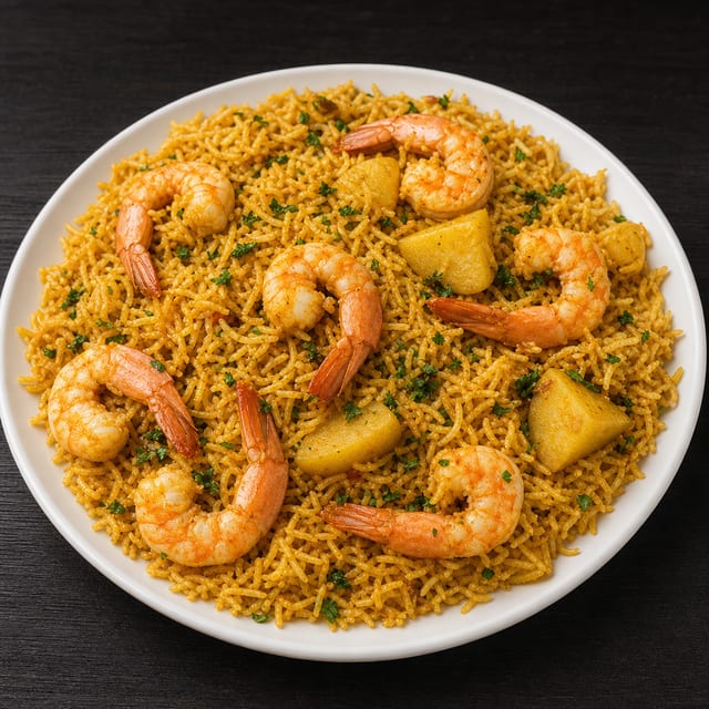 Shrimp Biryani.
