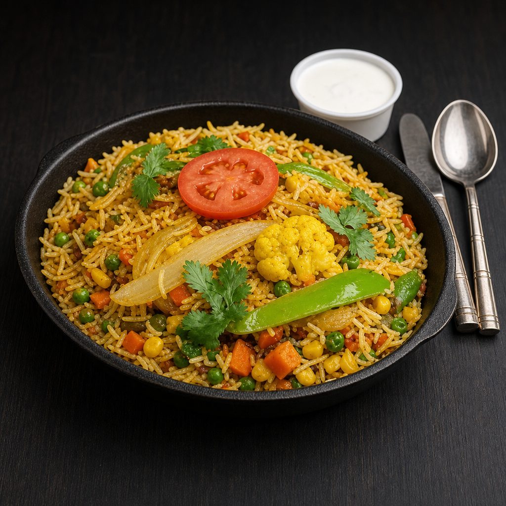 Mix Vegetable Biryani.