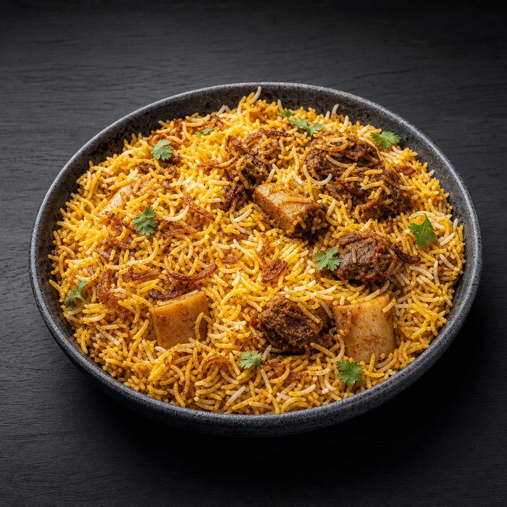 Goat Biryani with Bone.