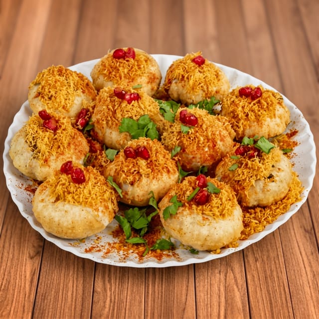 Dahi Sev Poori Chaat.