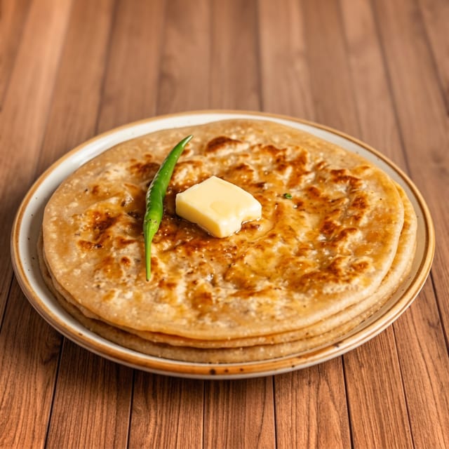 Paneer & Onion Paratha.