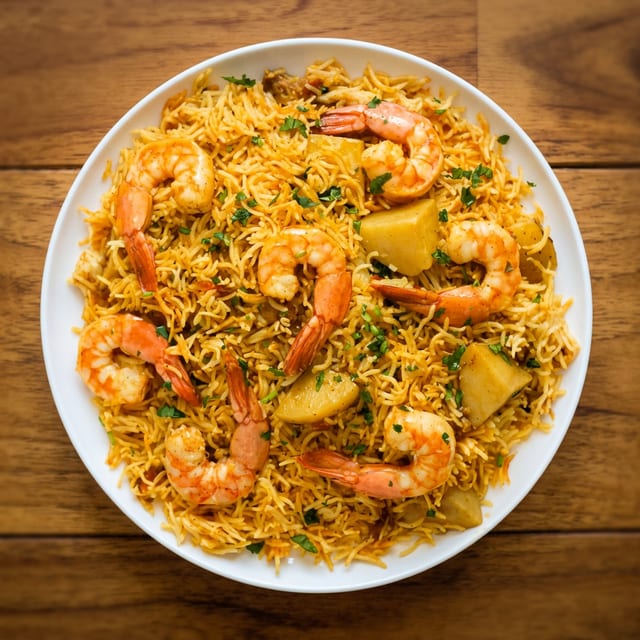Shrimp Biryani.