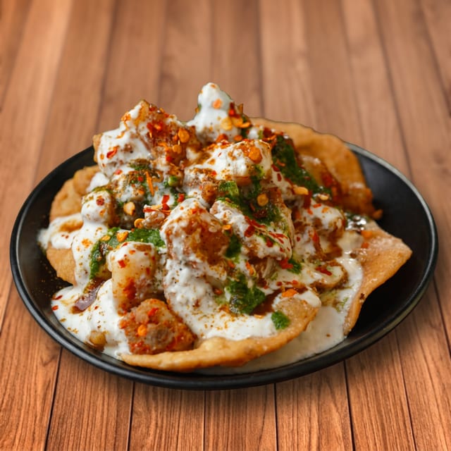 Chole Papdi Chaat.